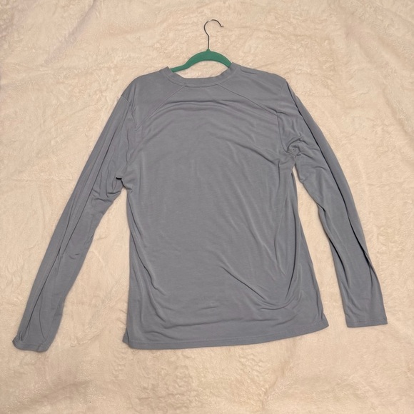 Free Fly Men's L Wild Dunes Long Sleeve Athletic Tee Sky Blue Bamboo Stretch - Picture 3 of 5